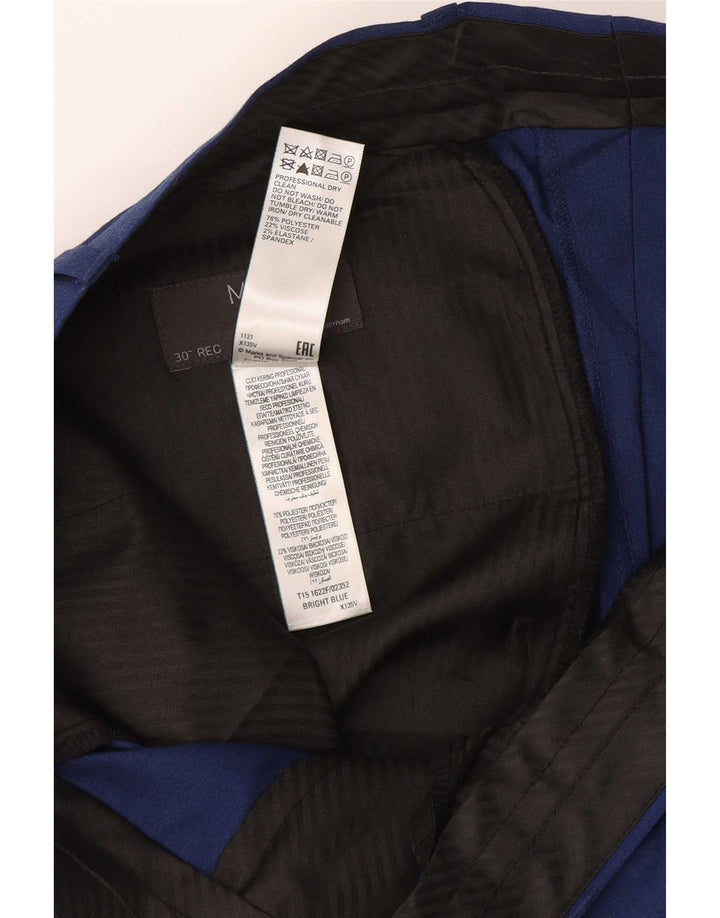 Marks & Spencer Slim-Anzughose für Herren, W30, L29, marineblaue Viskose