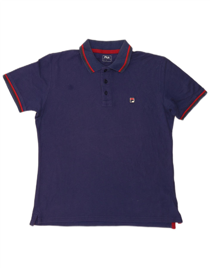 Fila Herren-Poloshirt, große marineblaue Baumwolle