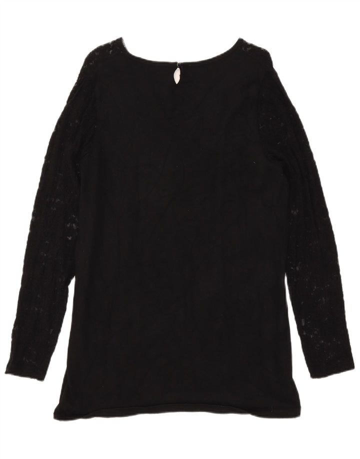 Marks & Spencer Damen-Pullover mit Rundhalsausschnitt, Gr. 12, mittelschwarz