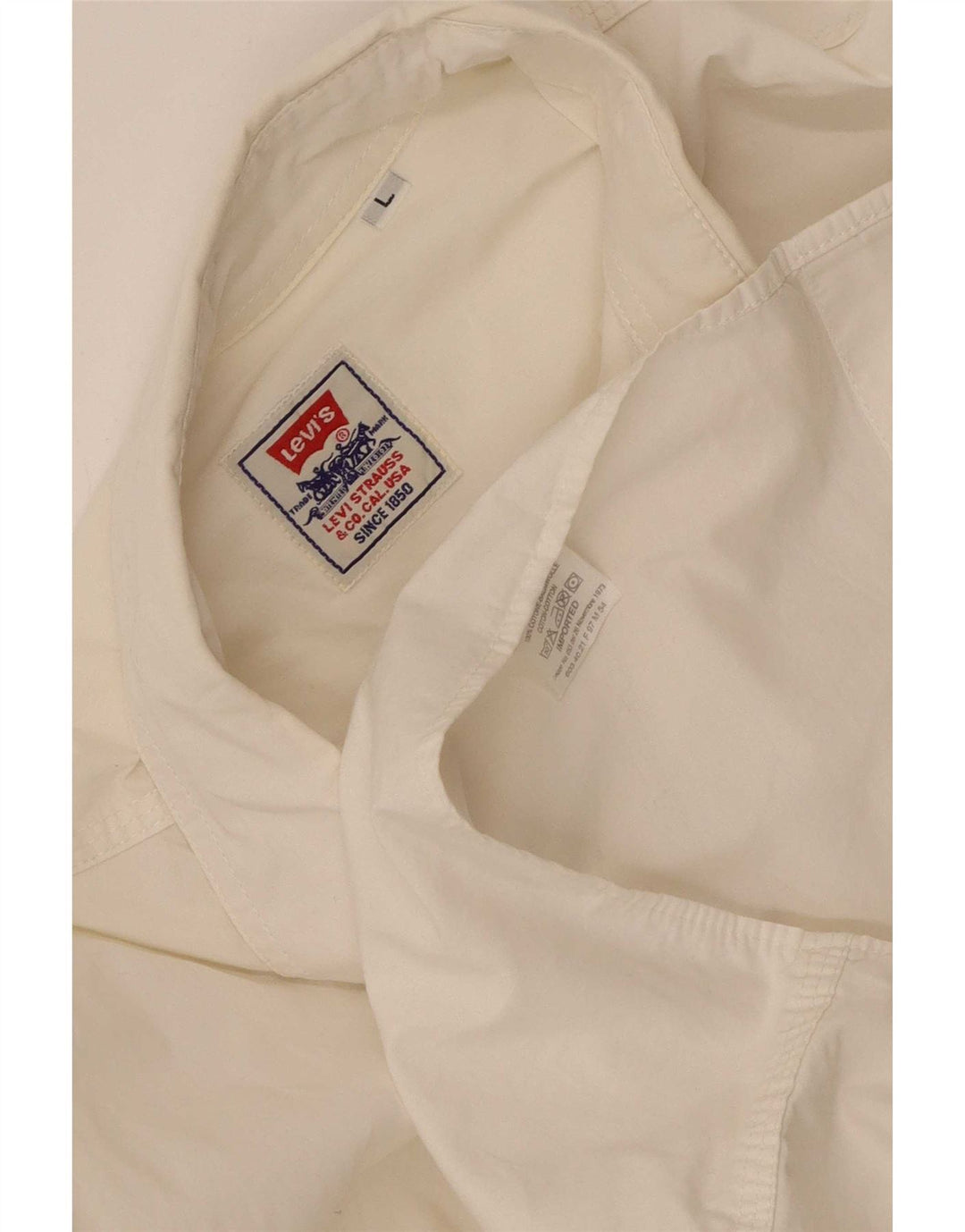 Levi's Herren-Hemd, groß, aus weißer Baumwolle