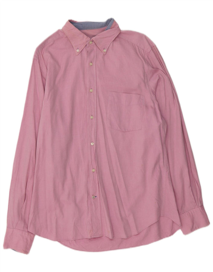 MASSIMO DUTTI Herrenhemd Große rosa Baumwolle