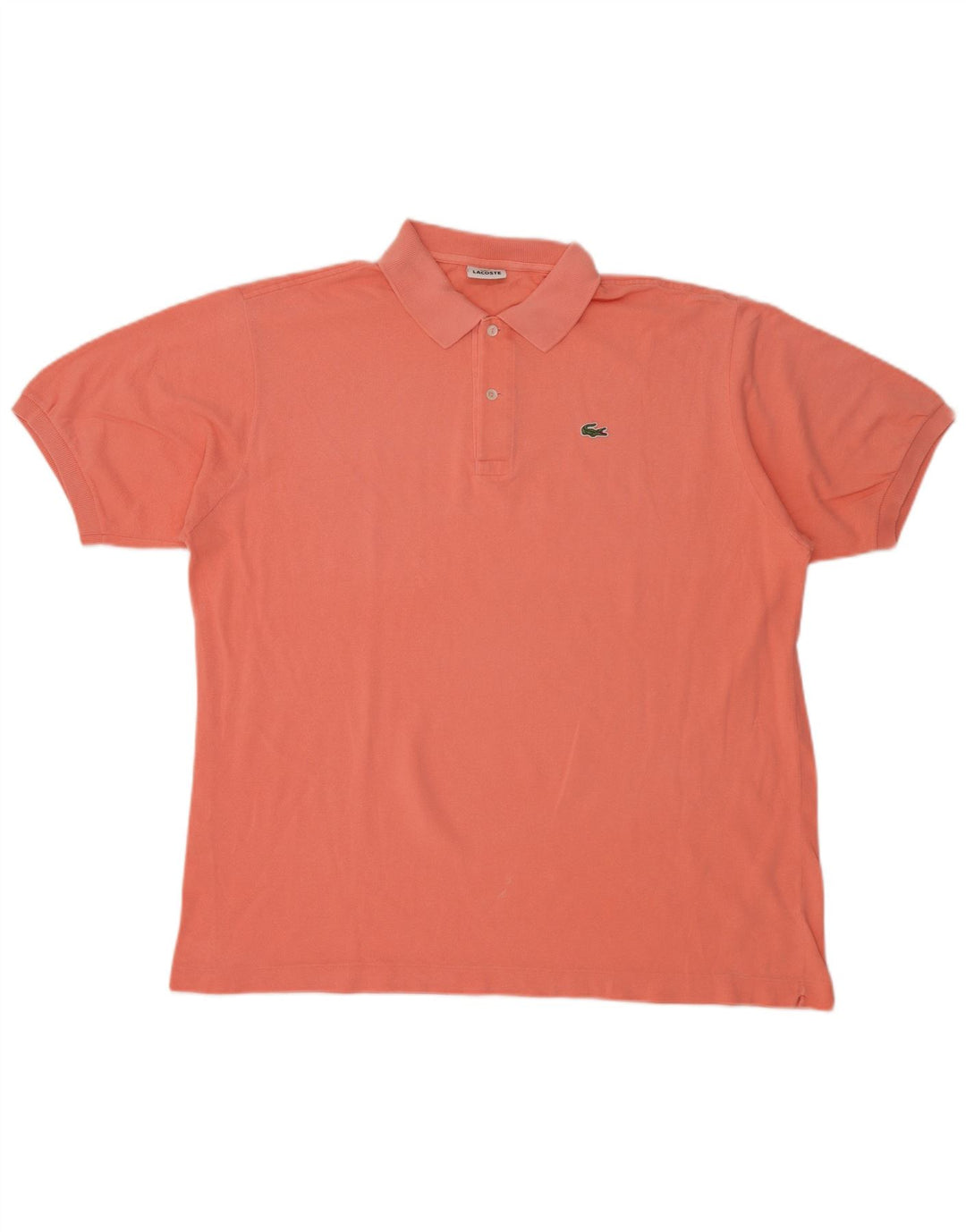 Lacoste Herren Poloshirt Größe 7 2XL Rosa Baumwolle