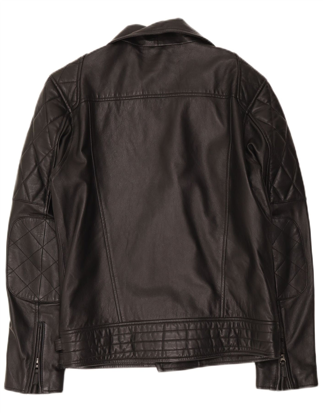 Bertanni Herren Leder Bikerjacke UK 38 Medium Schwarz