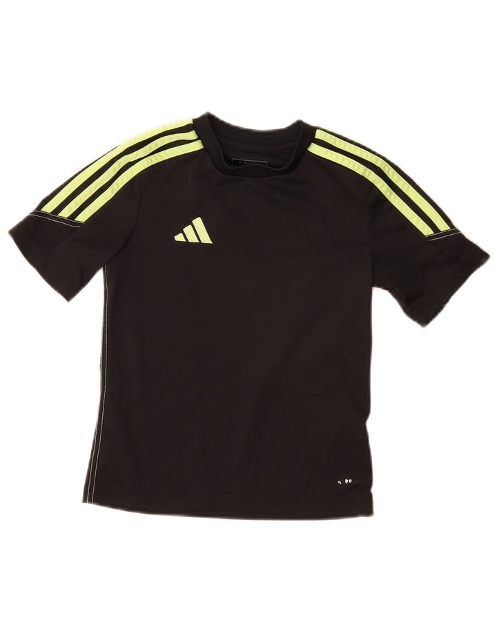 Adidas T-Shirt für Jungen, 7–8 Jahre, schwarzes Polyester