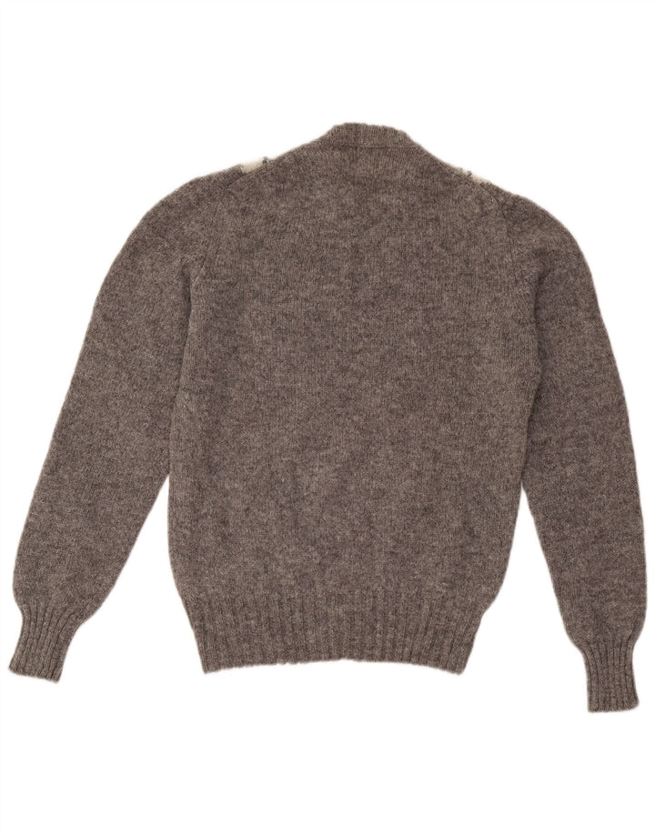Claudio Damen-Pullover mit Rundhalsausschnitt, Gr. 40, Größe L, Grau Argyle/Diamant
