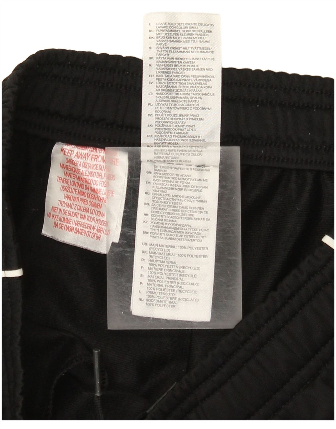 Adidas Jungen-Trainingshose, Jogginghose, 11–12 Jahre, schwarzes Polyester