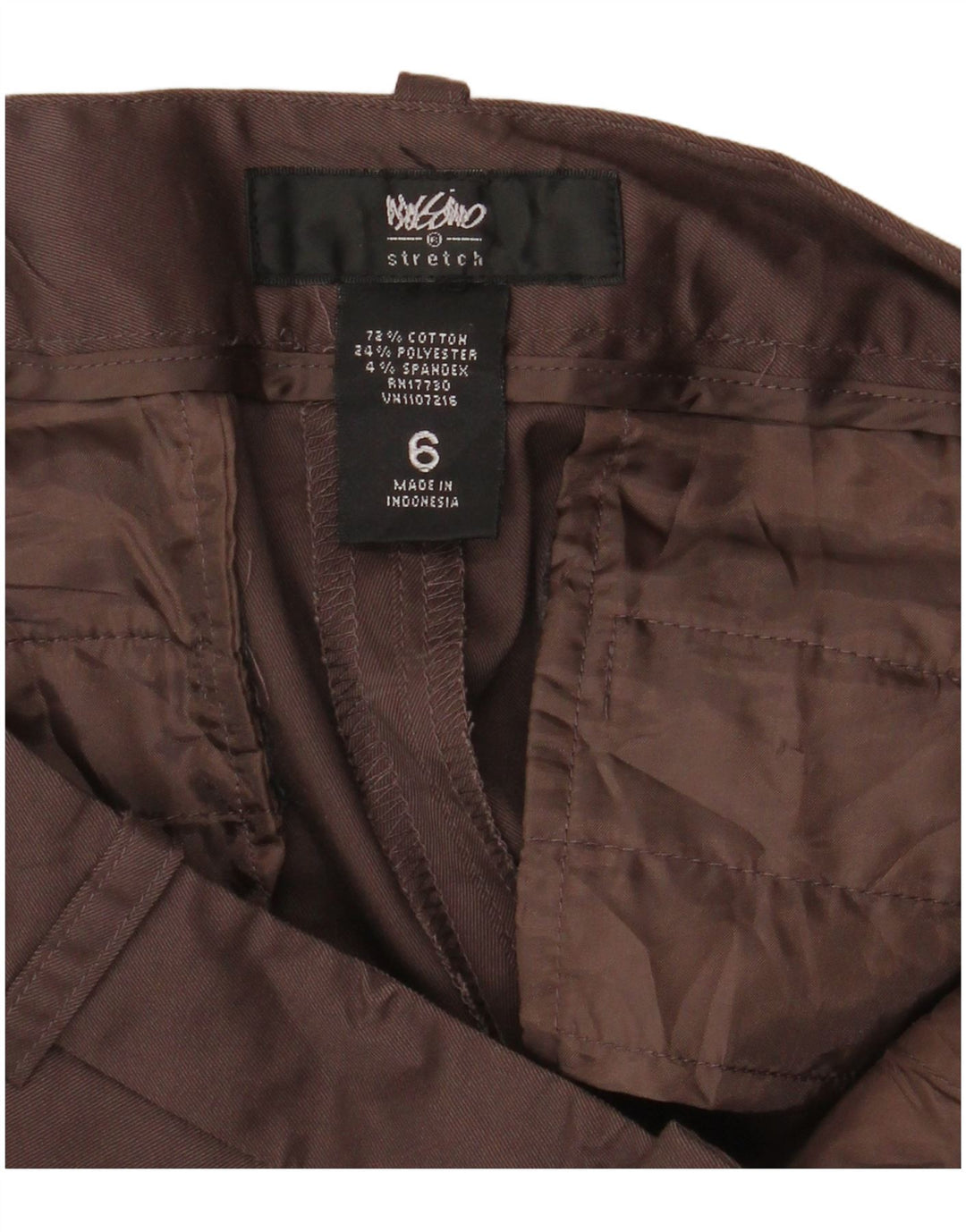 Mossimo Damen Stretch-Bermudashorts W32 Große braune Baumwolle