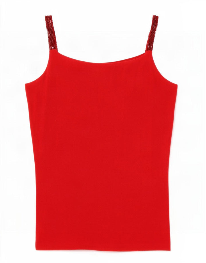Luisa Spagnoli Damen Cami Top IT 44 Mittelrotes Acetat