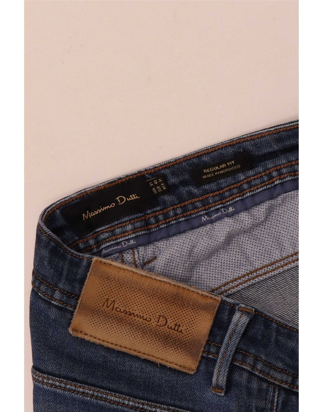 Massimo Dutti Herren-Jeans, reguläre Passform, gerade Passform, EU 40, Mittel W31 L30, Blau