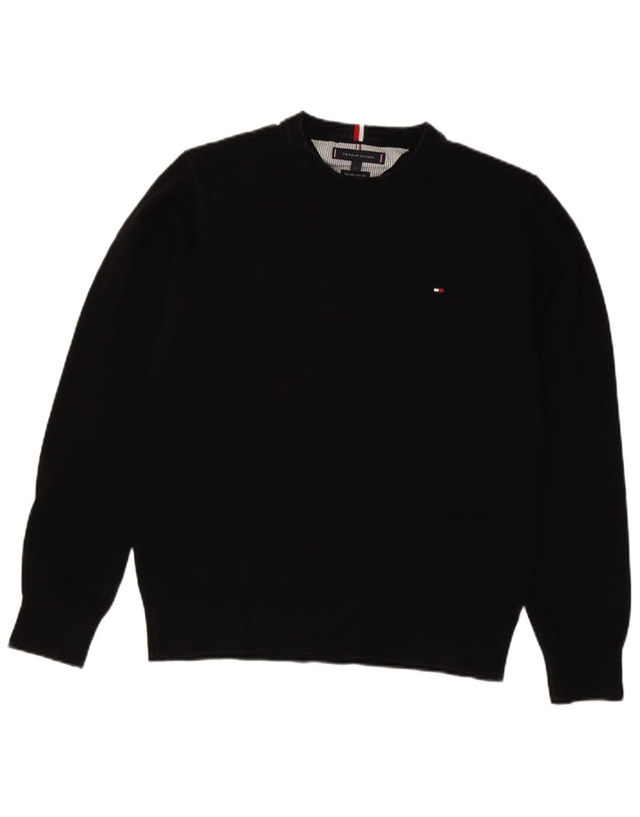 TOMMY HILFIGER Herren Sweatshirt Pullover Große schwarze Baumwolle