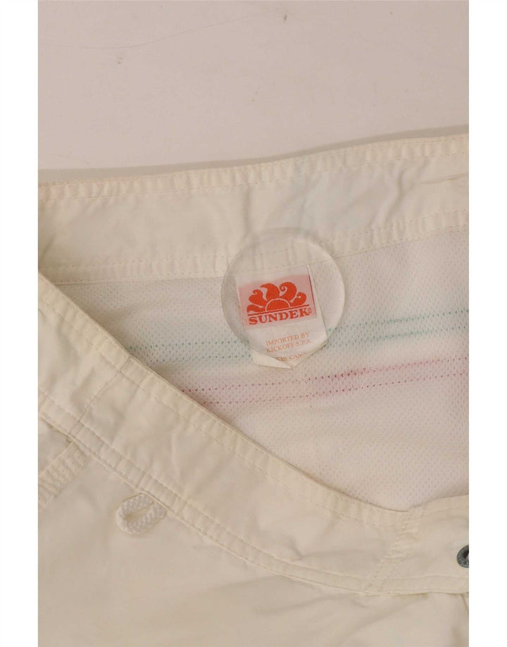 Sundek Herren Badeshorts Mittelweißes Nylon