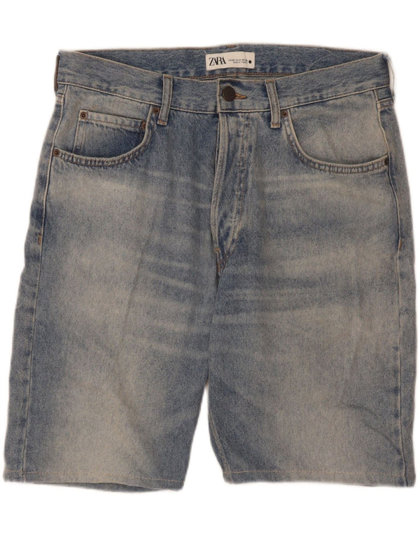 Zara Damen Jeansshorts EU 38 Small W28 Blaue Baumwolle