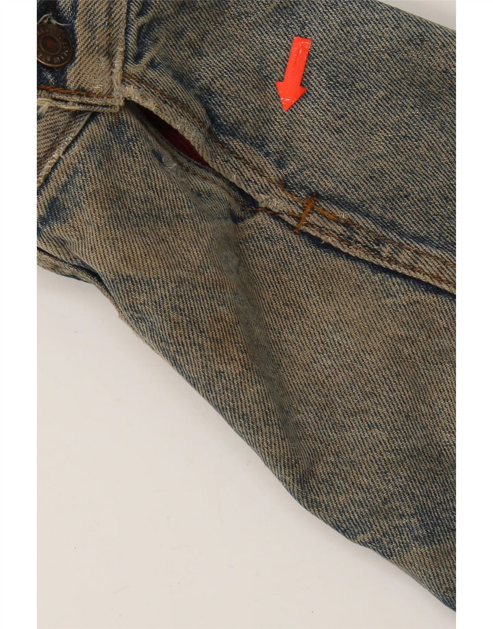 Levi's Herren Crop Denim Jacke UK 42 XL Blaue Baumwolle