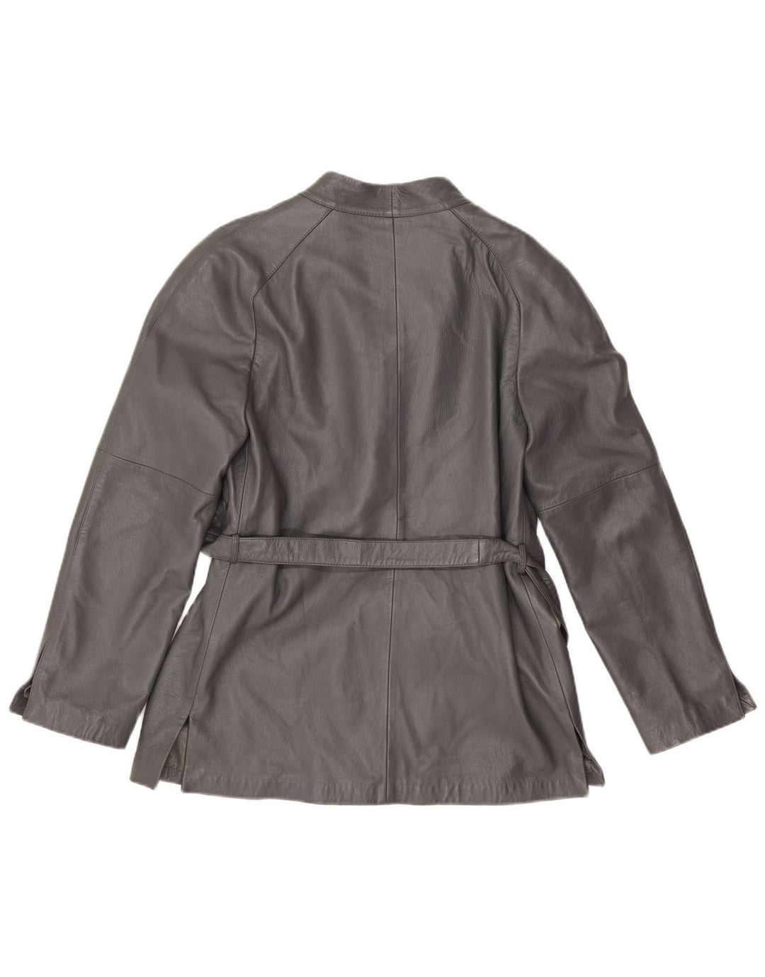 Vintage Damen Wickellederjacke IT 46 Großes graues Leder