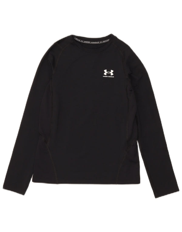 Under Armour Jungen Heat Gear Top Langarm 9–10 Jahre Medium Schwarz