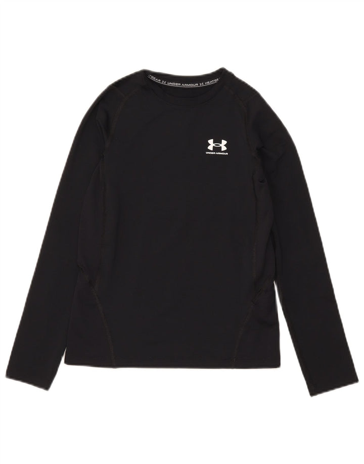Under Armour Jungen Heat Gear Top Langarm 9–10 Jahre Medium Schwarz