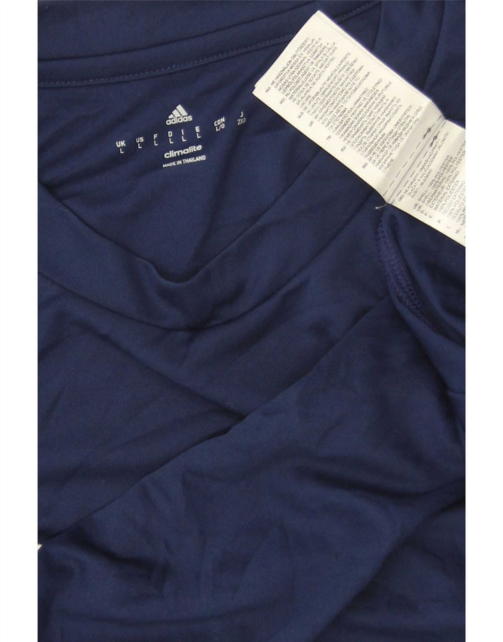 Adidas Herren Climalite T-Shirt Top Large Marineblau Polyester