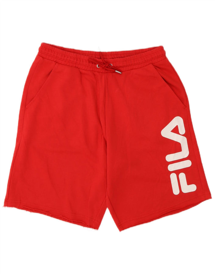 Fila Herren Graphic Sport Shorts Mittelrote Baumwolle