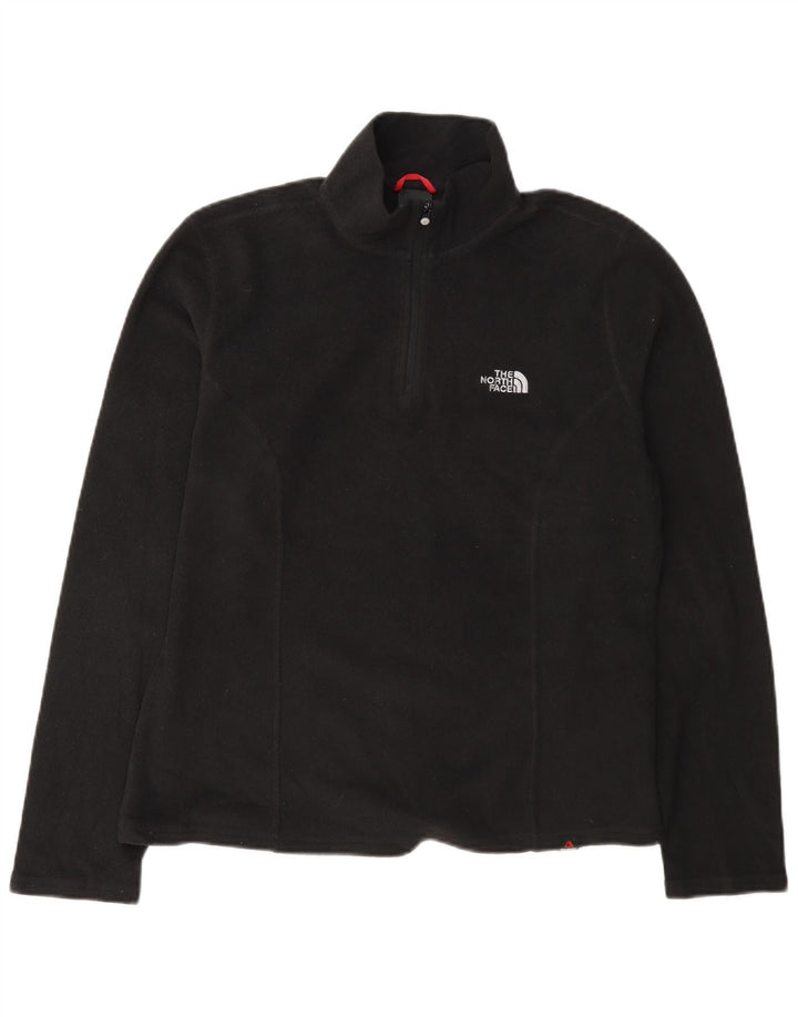 The North Face Damen-Fleecepullover mit Reißverschluss am Hals, UK 14, mittelschwarz, Polyester