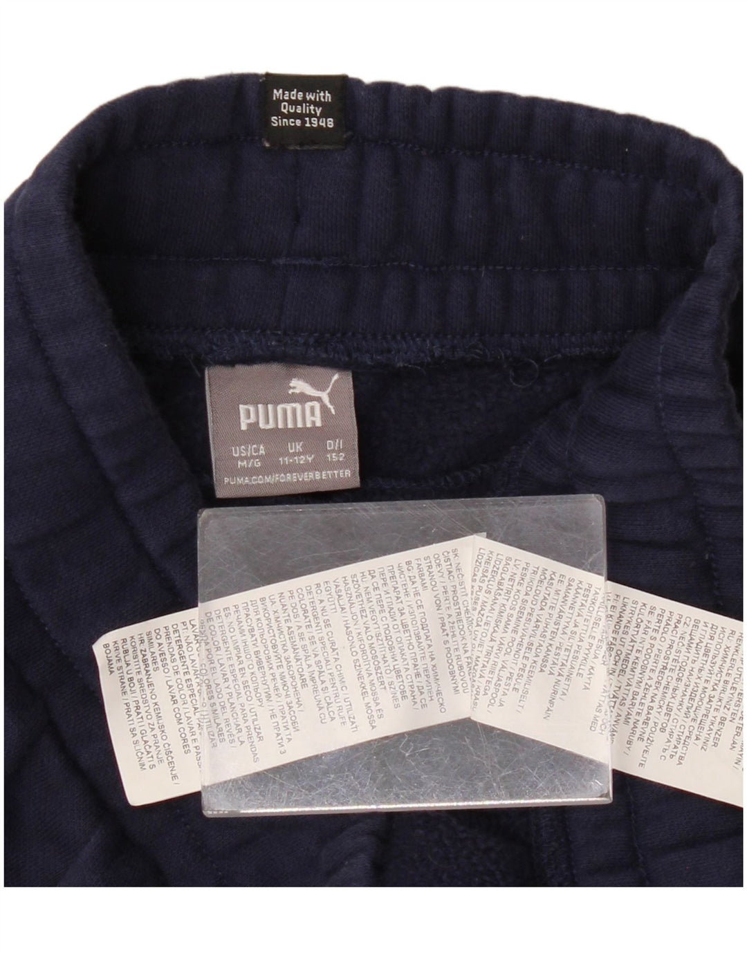 PUMA Jungen-Trainingshose, Jogginghose, 11–12 Jahre, marineblaue Baumwolle