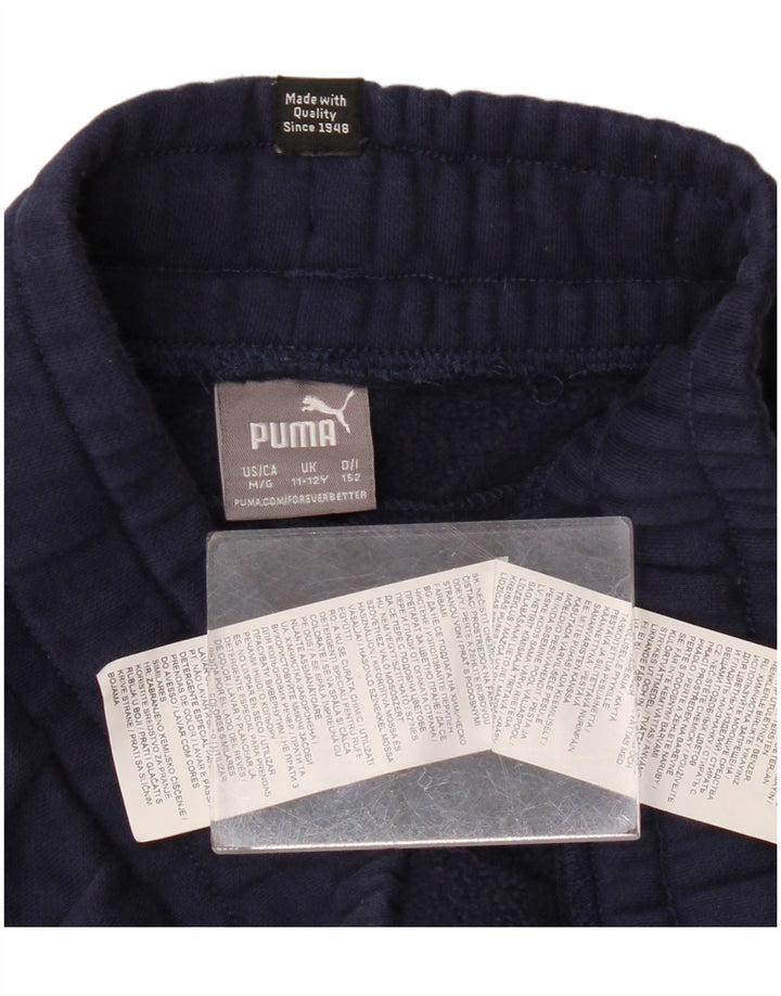 PUMA Jungen-Trainingshose, Jogginghose, 11–12 Jahre, marineblaue Baumwolle