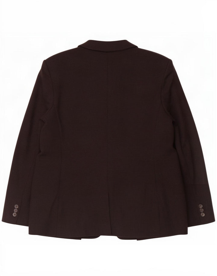 Marks & Spencer Damen-Blazerjacke mit 1 Knopf, UK 16, Größe L, Schwarz, Baumwolle