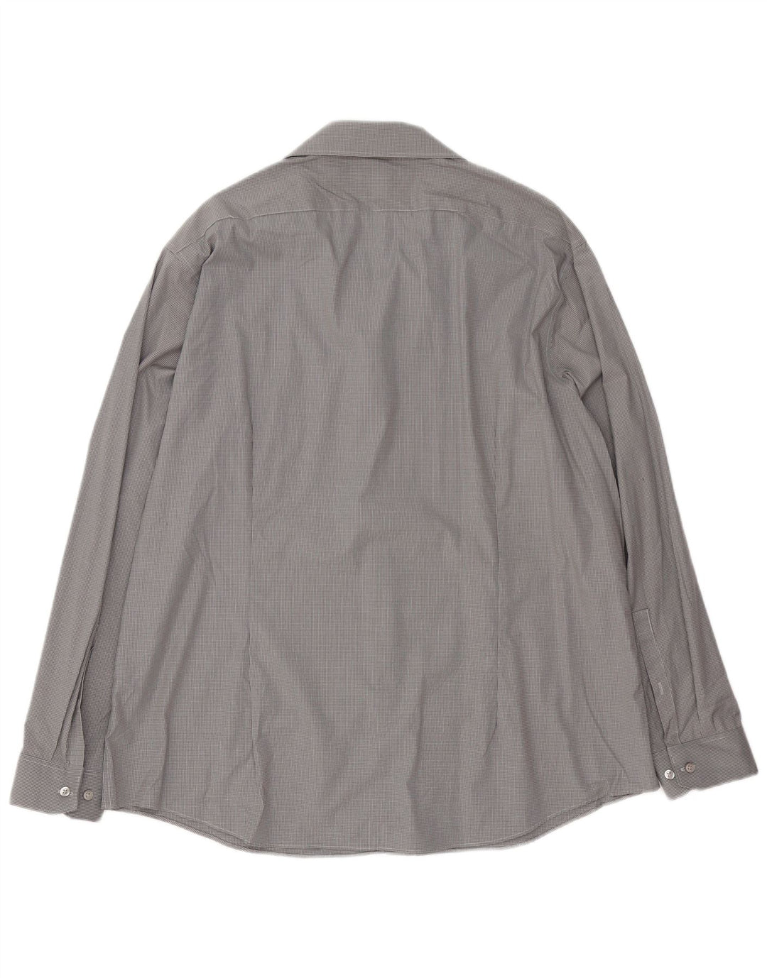 Dkny Herren-Hemd mit schmaler Passform, Größe 18 2XL, grau karierte Baumwolle