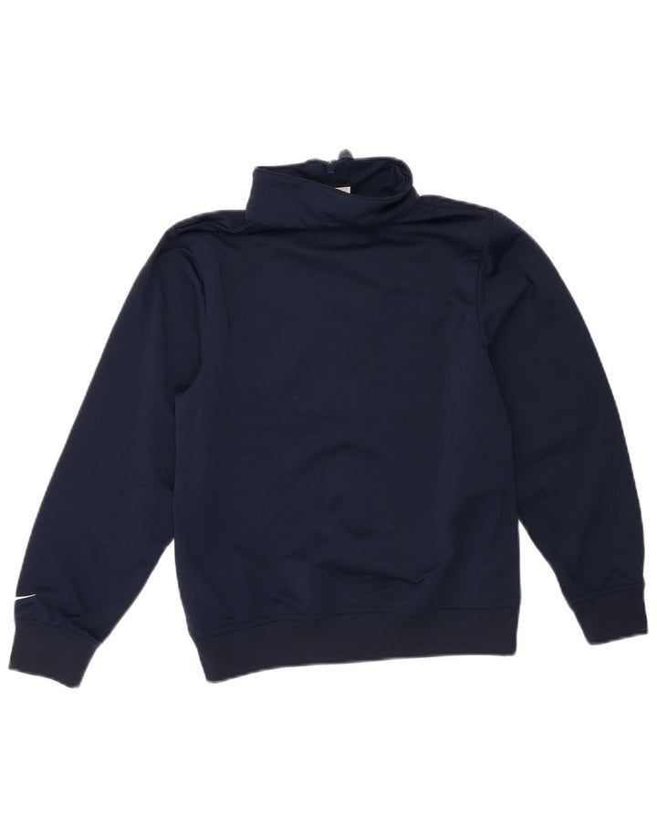 NIKE Boys Graphic Tracksuit Top Jacket 10-11 Years Medium Navy Blue