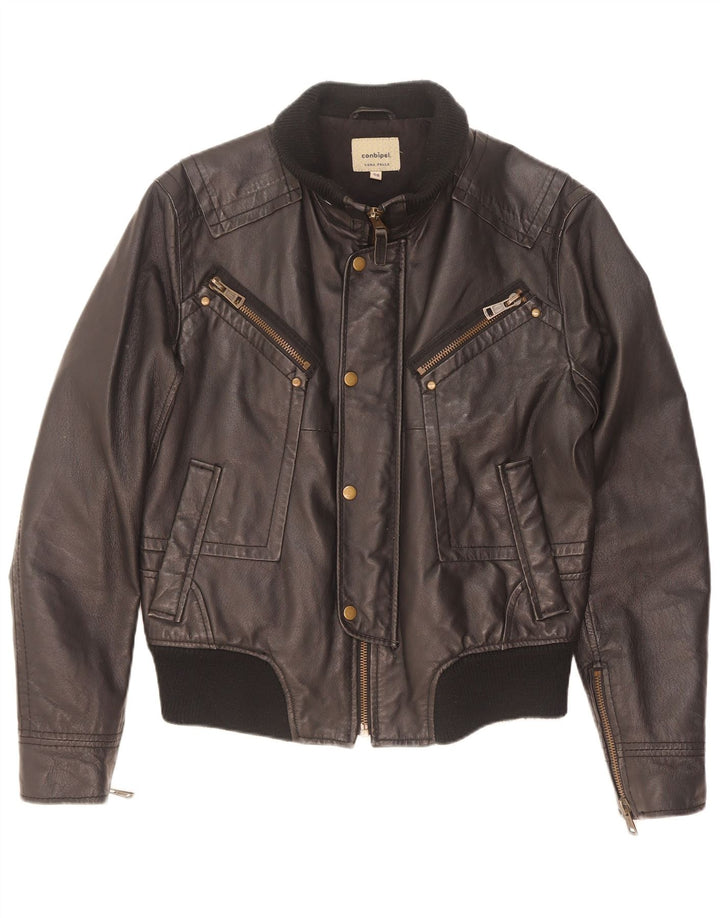 Conbipel Herren Lederjacke IT 48 Medium Schwarz