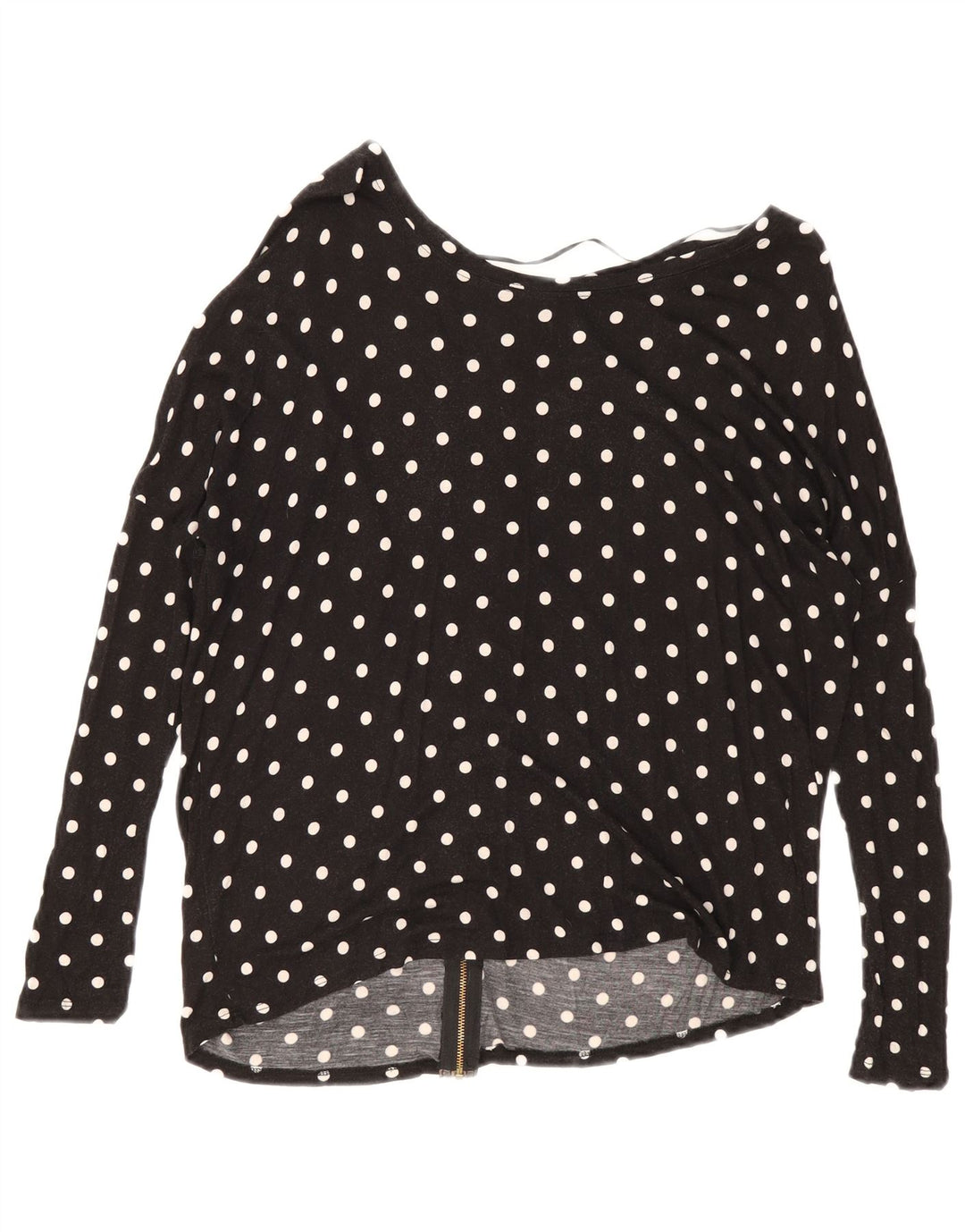 Zara Damen-Strickjacke in Übergröße, Gr. 10, Größe S, schwarz, gepunktet, Viskose