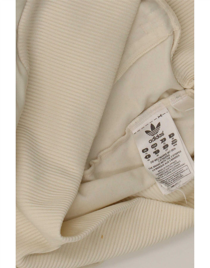 Adidas Damen Graphic Trainingsanzug Top Jacke UK 14 Medium Off White
