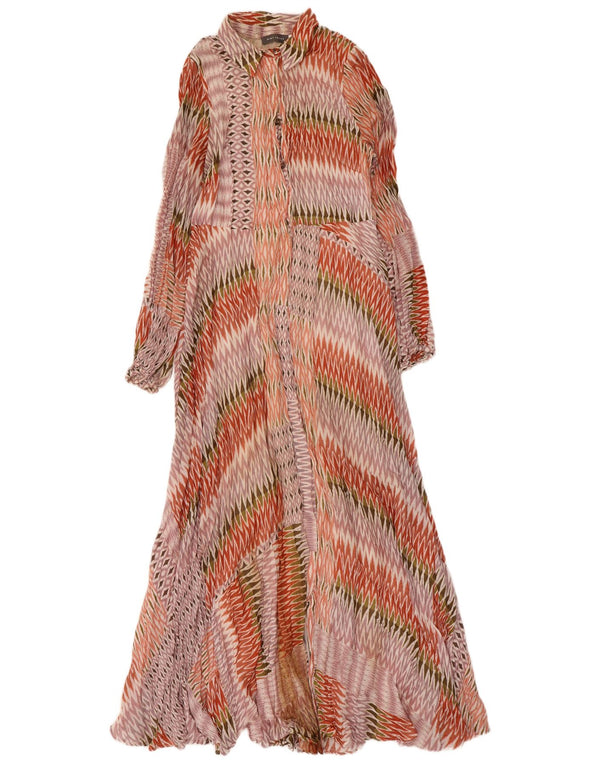 MINT VELVET Damen-Maxikleid mit langen Ärmeln, Größe M, mehrfarbig, Ikat