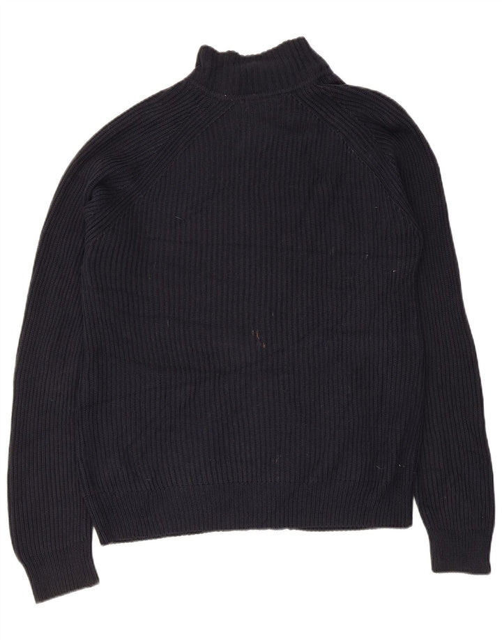 Calvin Klein Herren-Cardigan mit durchgehendem Reißverschluss, mittlere marineblaue Baumwolle