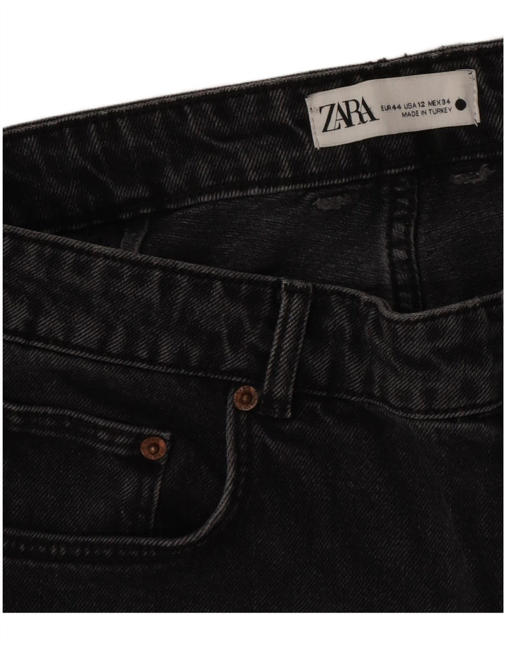Zara Damen Crop Flared Jeans EU 44 XL W34 L26 Grau