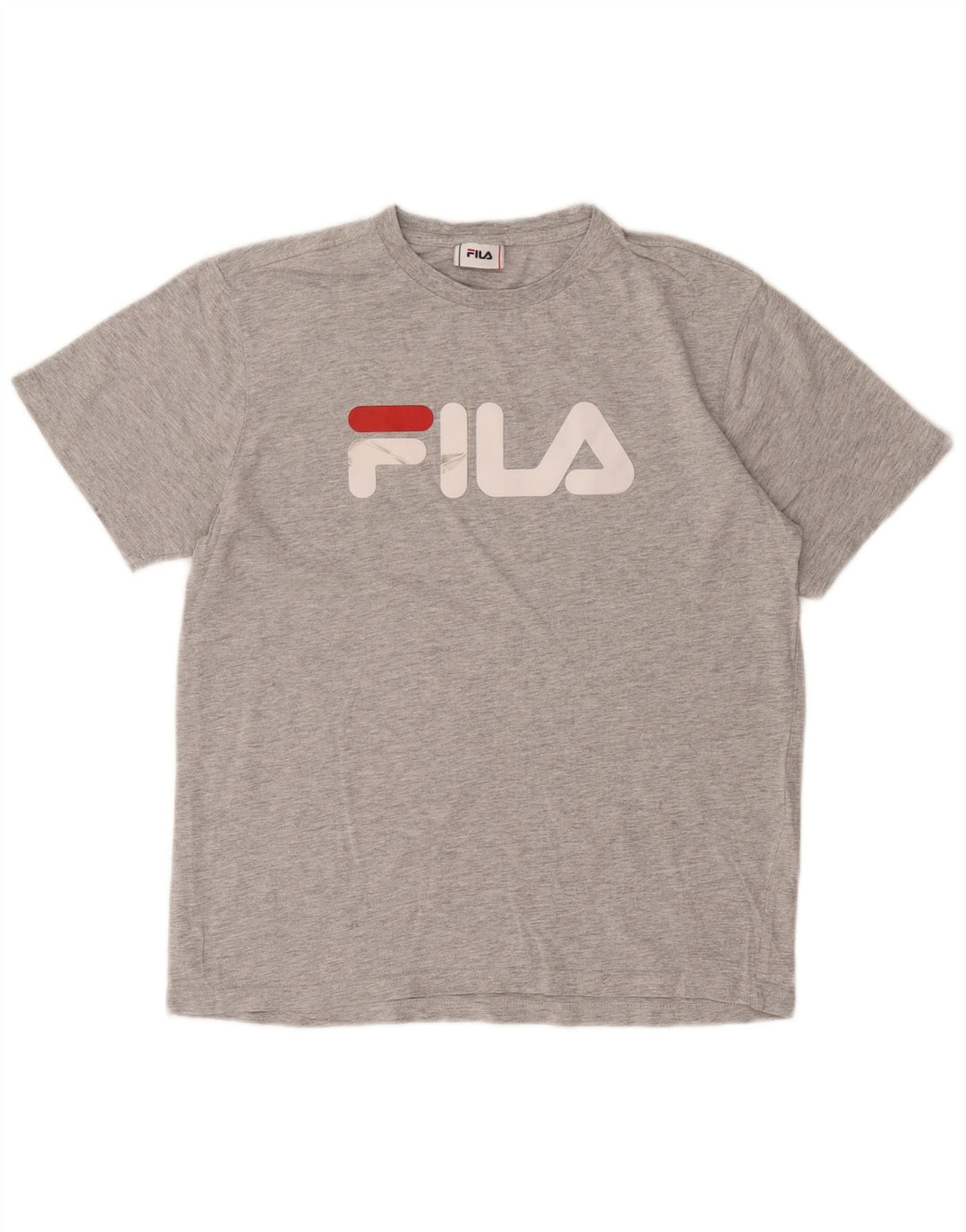 Fila Herren Grafik-T-Shirt-Oberteil aus mittelgrauer Baumwolle
