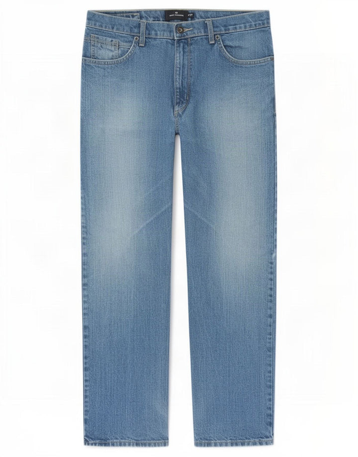 Marks & Spencer Herren Blue Harbor Straight Jeans W34 L31 Baumwolle