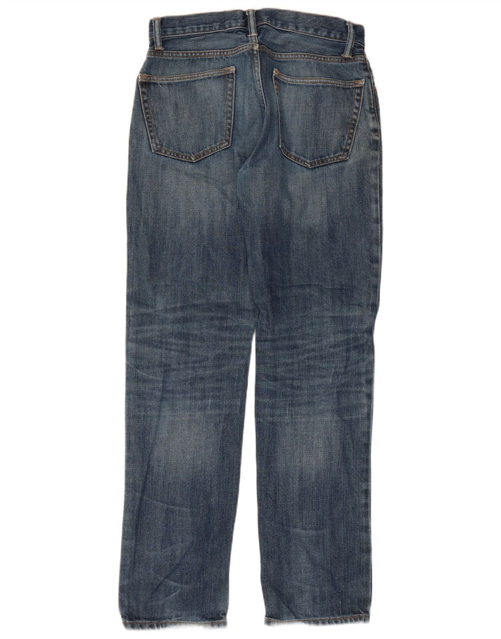 Gap Damen Distressed Straight Jeans W28 L32 Blaue Baumwolle