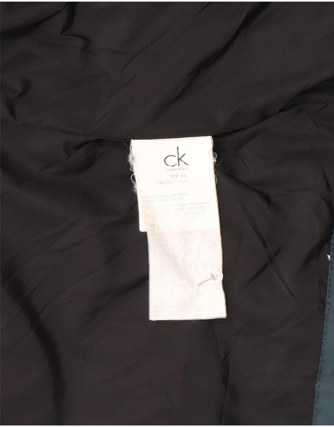 Calvin Klein Damen Wattierte Jacke IT 44 Mittelgrünes Polyamid