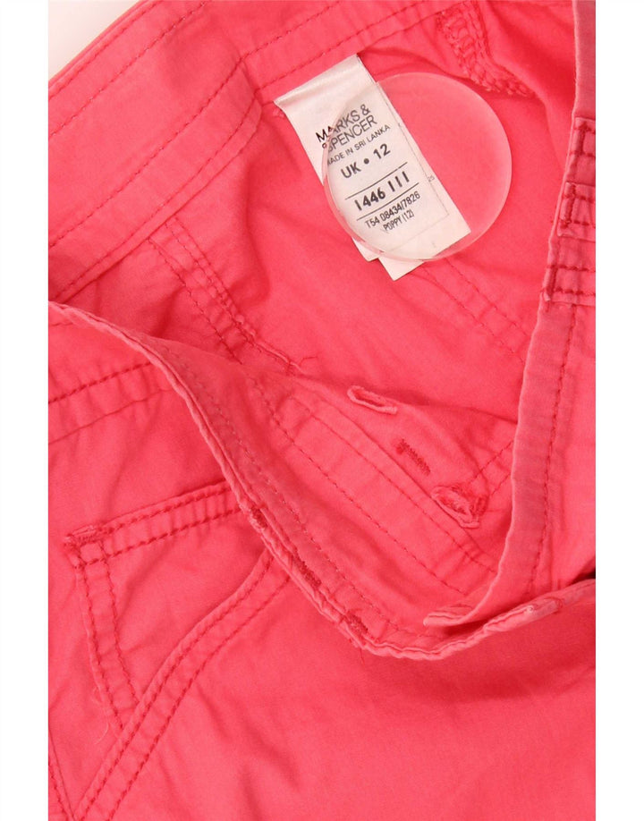 Marks & Spencer Damen Cargorock UK 12 Medium W32 Rosa Baumwolle
