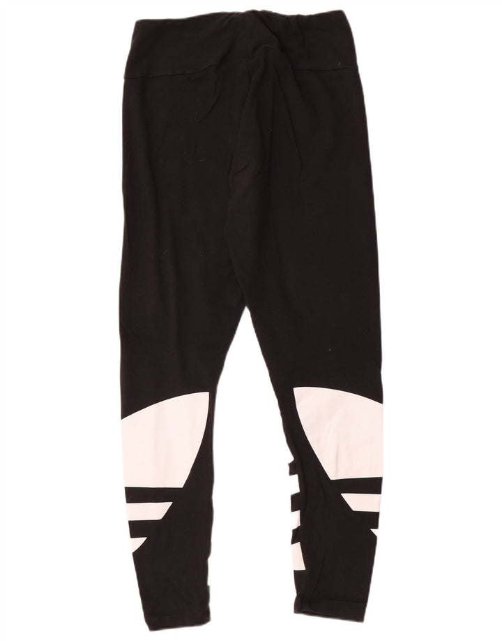 Adidas Damen Graphic Leggings UK 12 Medium Schwarz