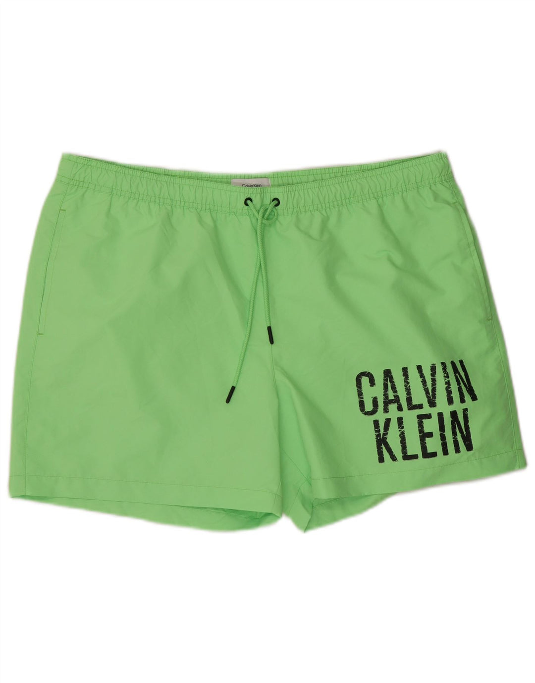 CALVIN KLEIN Herren Badeshorts mit Grafik, 2XL, grünes Polyester