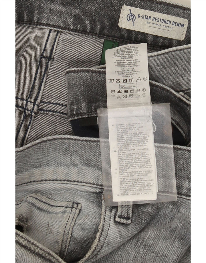 G-Star Herren 3301 Distressed Slim Jeans W36 L36 Graue Baumwolle