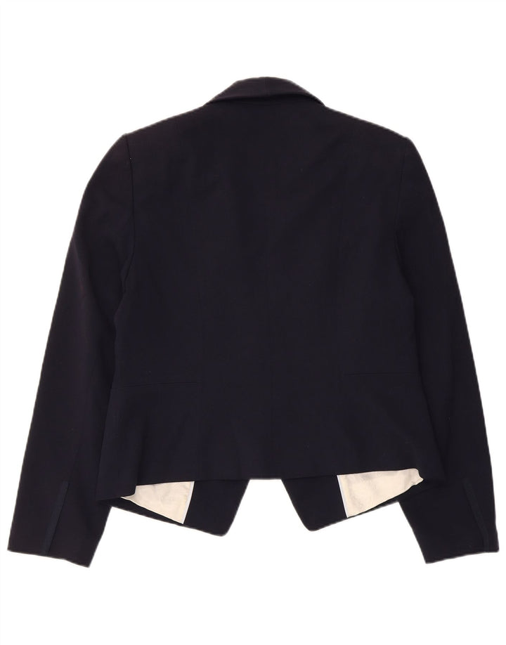 Marks & Spencer Damen Blazer Jacke UK 12 Medium Marineblau Polyester