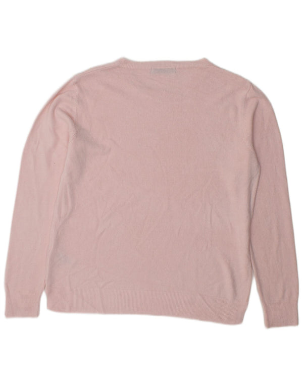 Marks & Spencer Damen-Pullover mit U-Boot-Ausschnitt, Gr. 14, Größe L, Rosa, Acryl