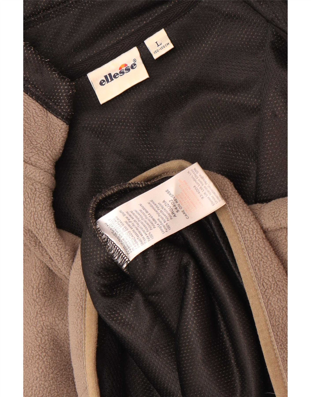 Ellesse Jungen-Fleecejacke, 12–13 Jahre, groß, graues Colourblock-Polyester