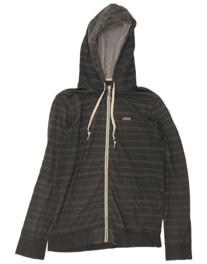 Vans Herren-Kapuzenpullover mit Reißverschluss, klein, grau gestreift, Baumwolle