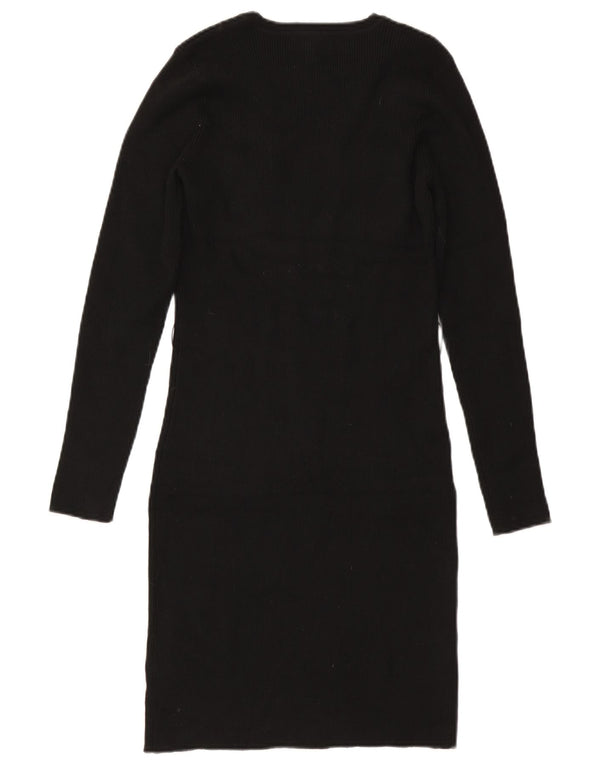 Lipsy Damen Pulloverkleid UK 12 Medium Schwarz Polyamid