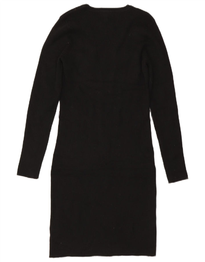 Lipsy Damen Pulloverkleid UK 12 Medium Schwarz Polyamid