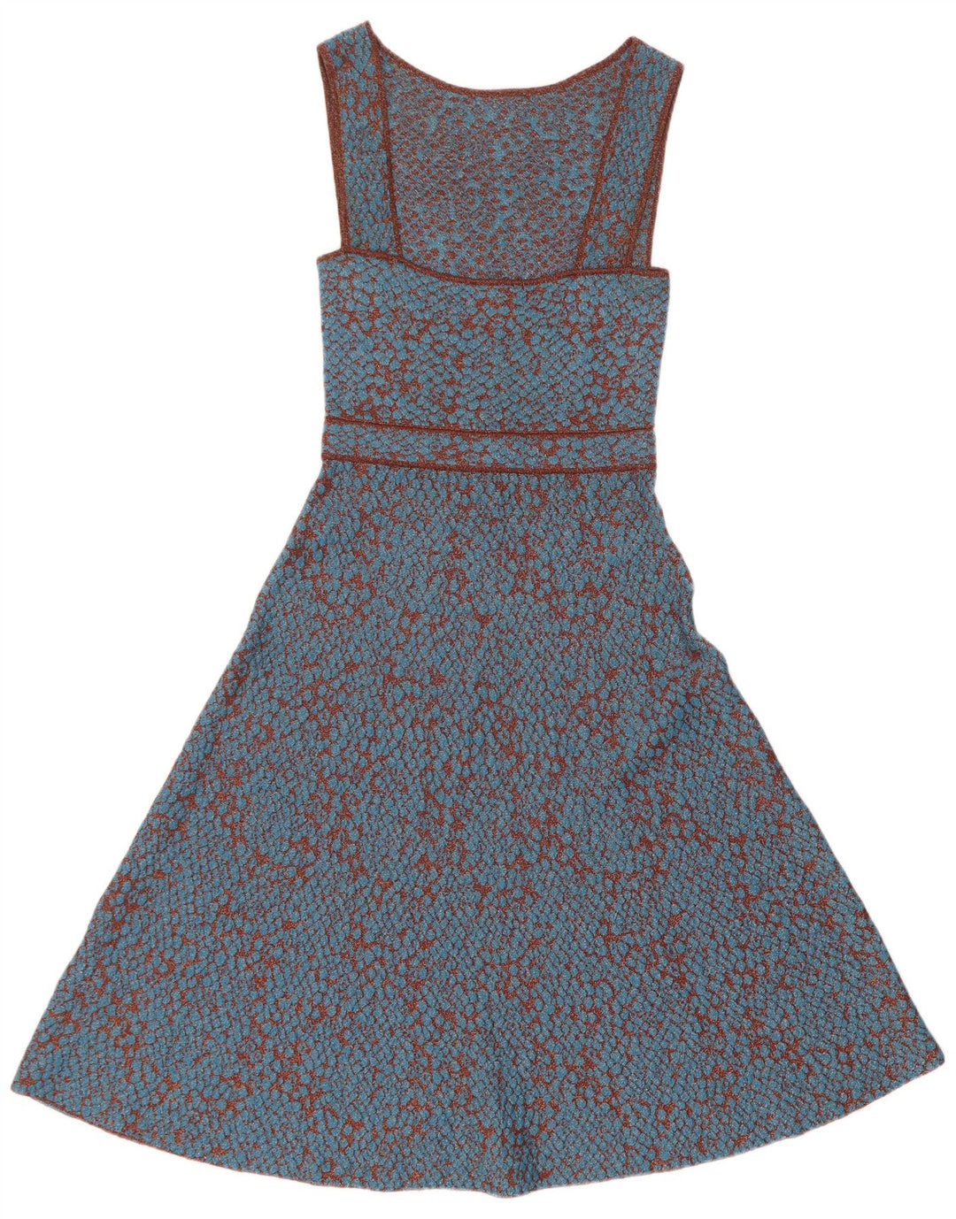 Ärmelloses A-Linien-Kleid für Damen von Missoni IT 42 Mittelblau geflecktes Polyamid