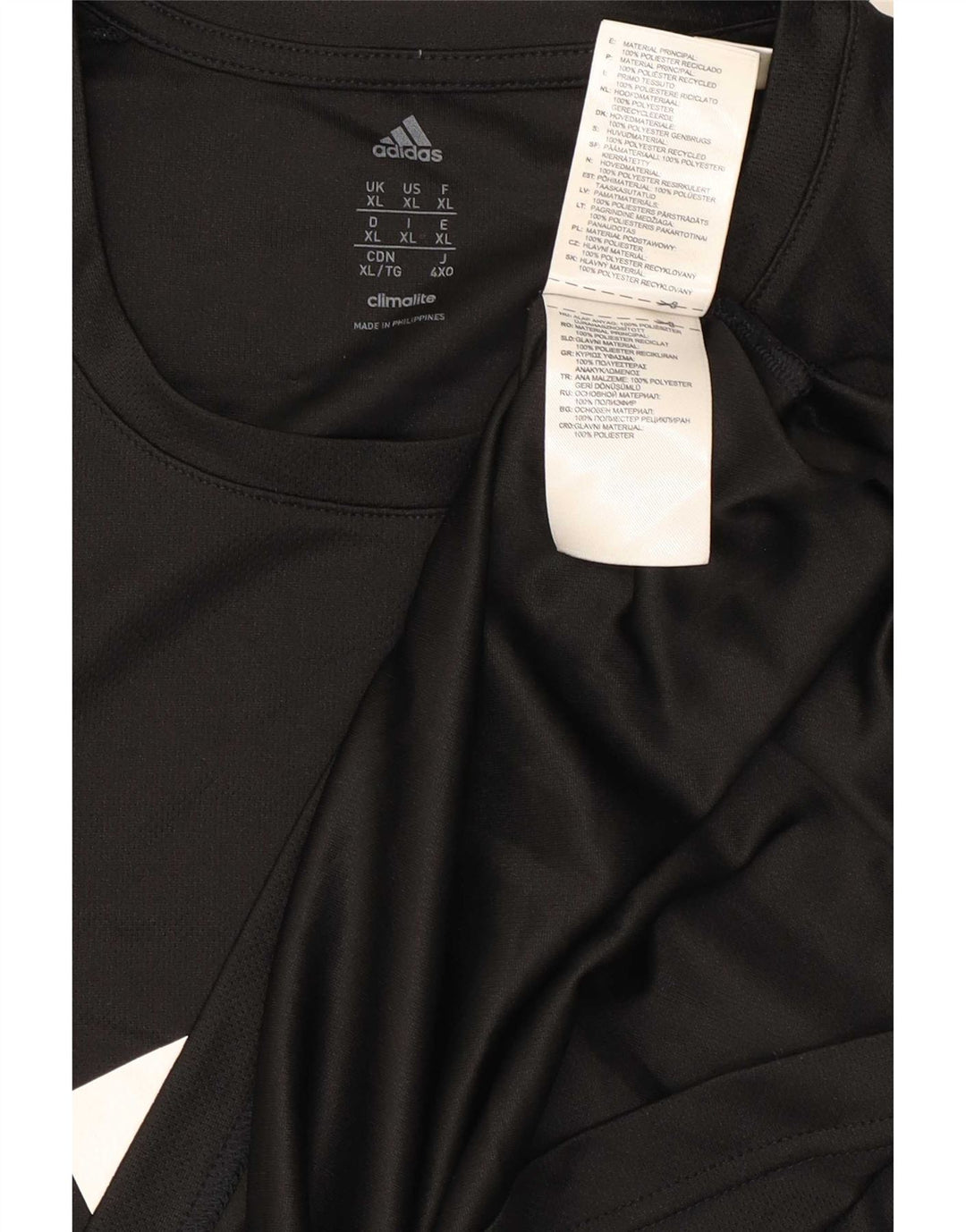 Adidas Herren Climalite Graphic T-Shirt Top XL Schwarz Polyester
